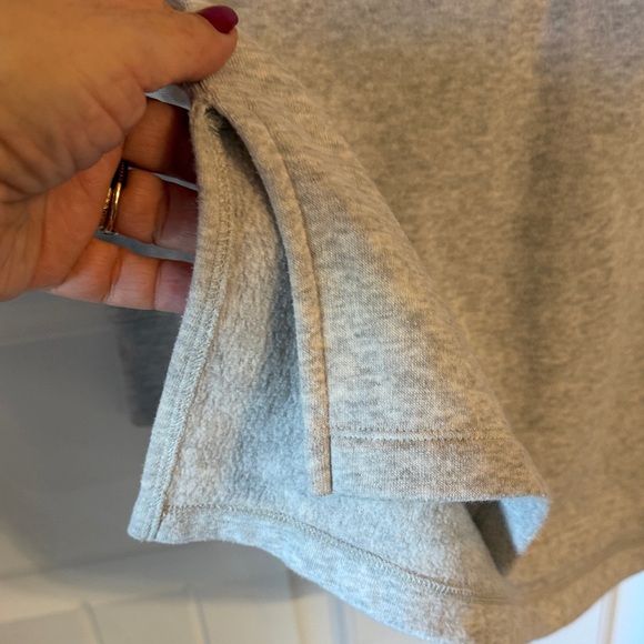 J. Crew Women's Medium Gray Pullover Sweatshirt with real neck buttons - Picture 5 of 11